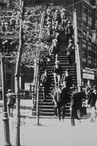 New York, descente des voyageurs du pont de Brooklyn