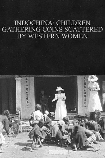 Indochina: Children Gathering Coins Scattered by Western Women image