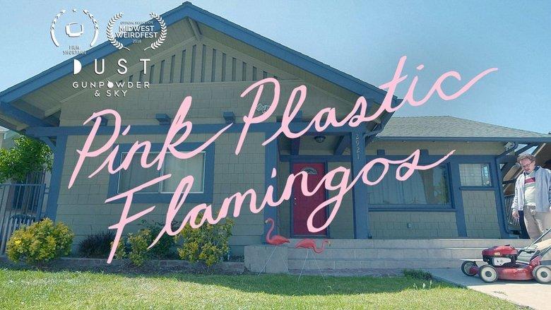 Pink Plastic Flamingos image