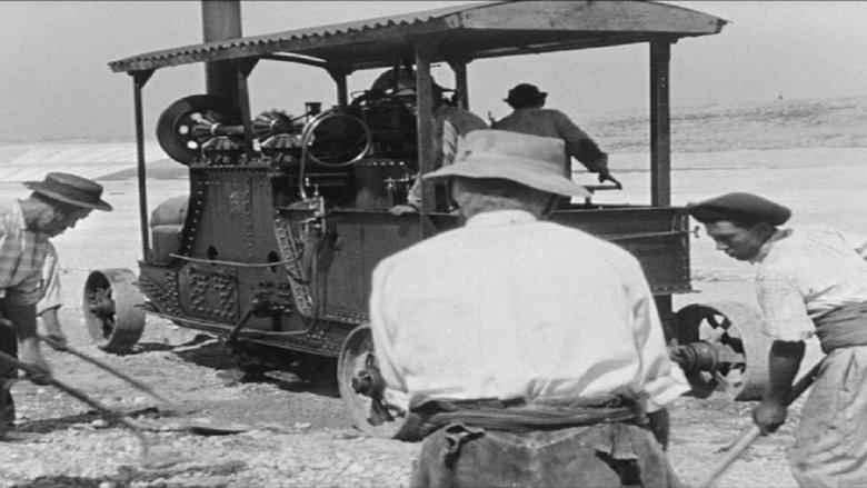 Lyon, travaux au canal de Jonage: Machine à damer image